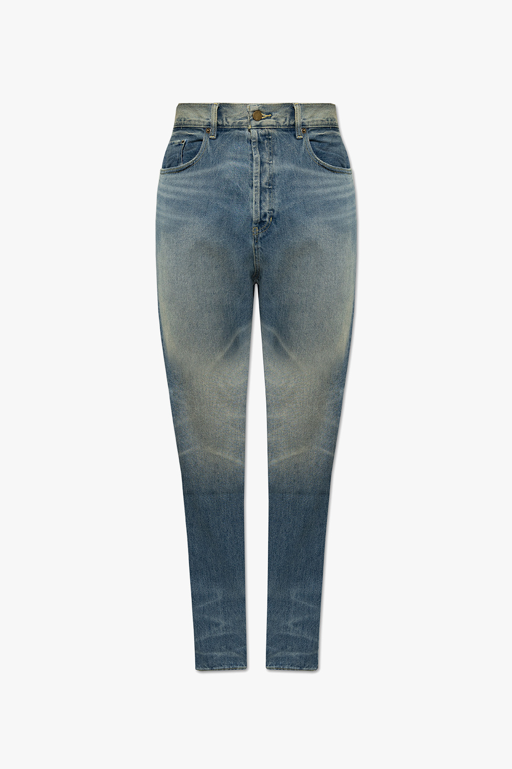 Blue Distressed jeans Fear Of God Essentials Eva Curve High Rise Mom Jeans Tgkb5Shops Switzerland